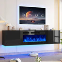 Floating fireplace TV stand — product detail