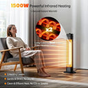 34-inch 1500W infrared patio heater tower, view 2
