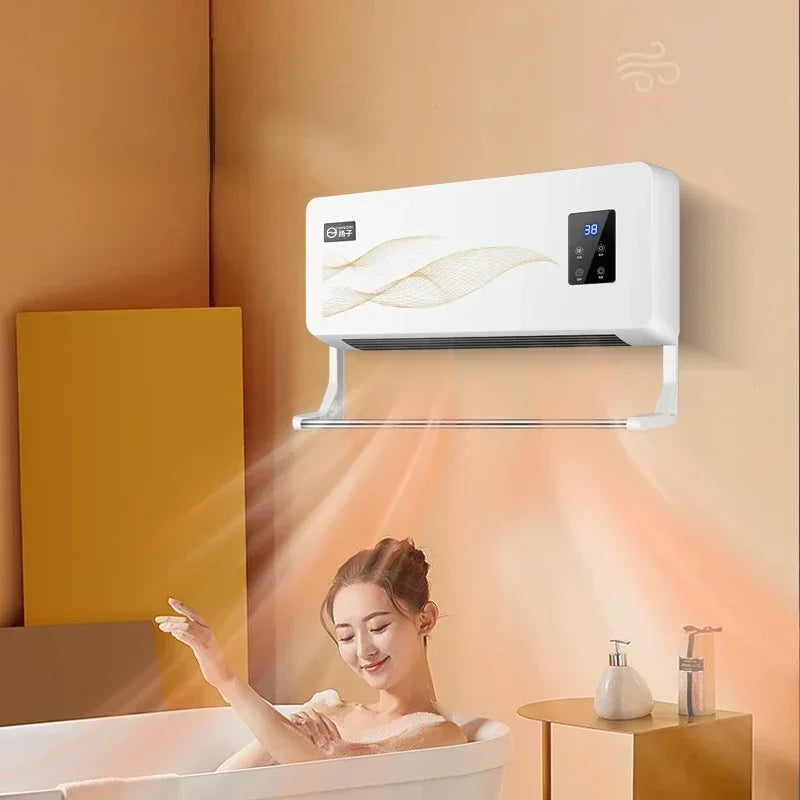 Electric Space Heater, Remote Control, PTC Ceramic Heating, Overheat Protection for Indoor Rooms and Covered Patios