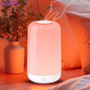 Smart Touch Bedside Lamp with RGB & Bluetooth, Dimmable Rechargeable LED Night Light
