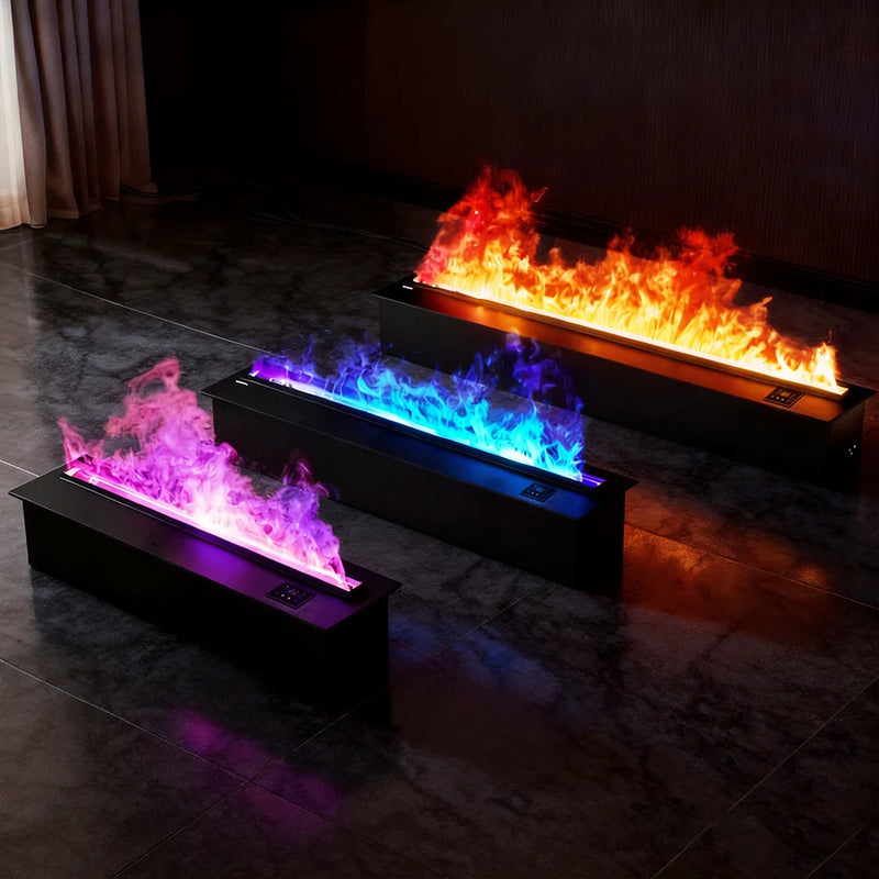 Recessed water vapor electric fireplace product view