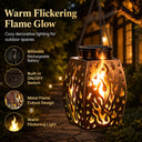 Bronze lantern features: 800mAh rechargeable battery, built-in on/off switch, metal flame cutout design and warm flickering light