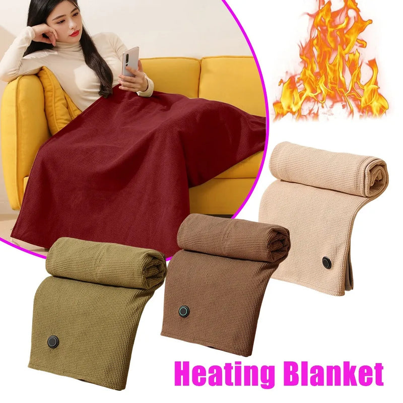 Graphene USB heated cape shawl for office and home