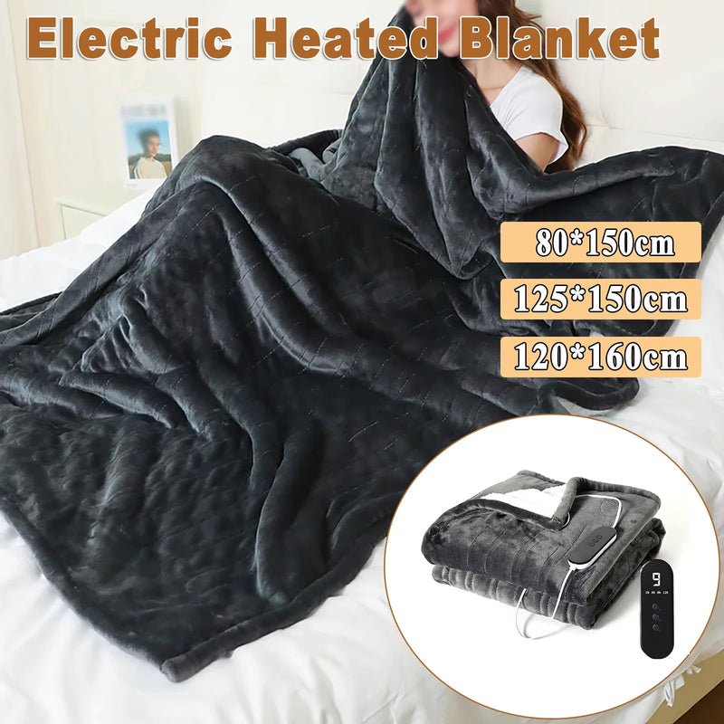 Flannel heated blanket with 9 heat levels and fast heating
