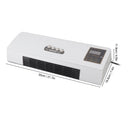 Angled dimension view of the wall mounted electric heater