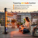 42-inch 1500W infrared patio heater tower, view 2