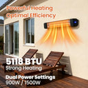 1500W wall-mounted infrared patio heater, view 3