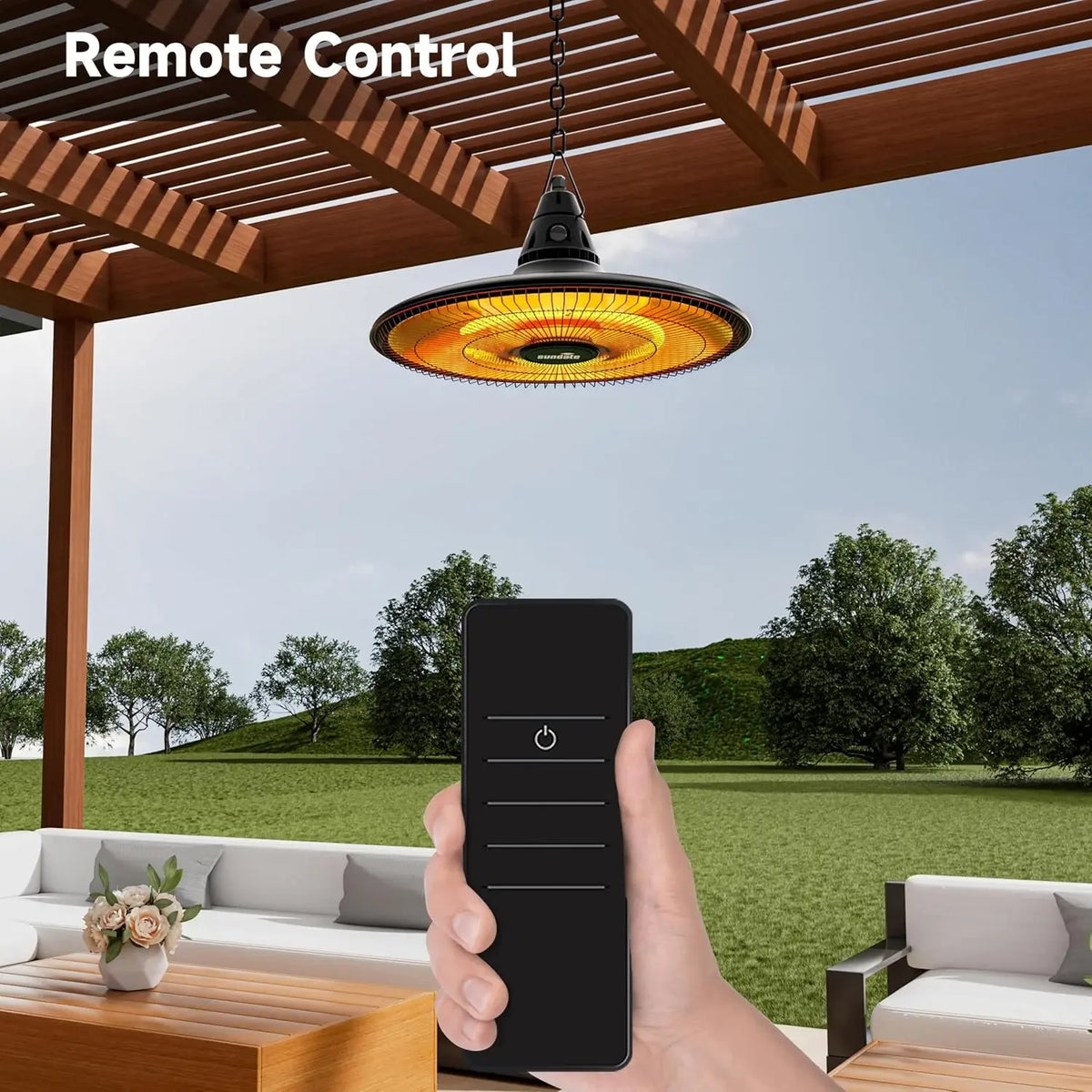 1500W hanging infrared patio heater, view 3