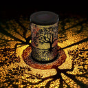 Vintage solar lantern with tree-of-life cut-out, photo 2
