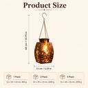 Bronze solar hanging lantern dimensions: 15.75 inches tall and 4.33 inches wide