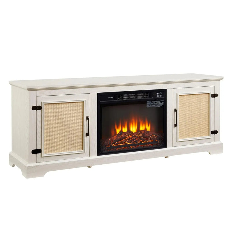 Electric Fireplace TV Stand, Modern Media Console Entertainment Center for Living Rooms