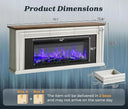 Fluted fireplace media console — product detail