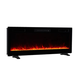 Thermostat Control System 60 Inch Ultra Thin Wall Mounted/Wall Recessed Electric Fireplace Space Heater 12 Flame