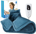 Electric heated neck and shoulder shawl wrap