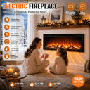 50 inch linear recessed electric fireplace product view