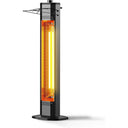 34-inch infrared patio heater tower with its carry handle, shown on a white background