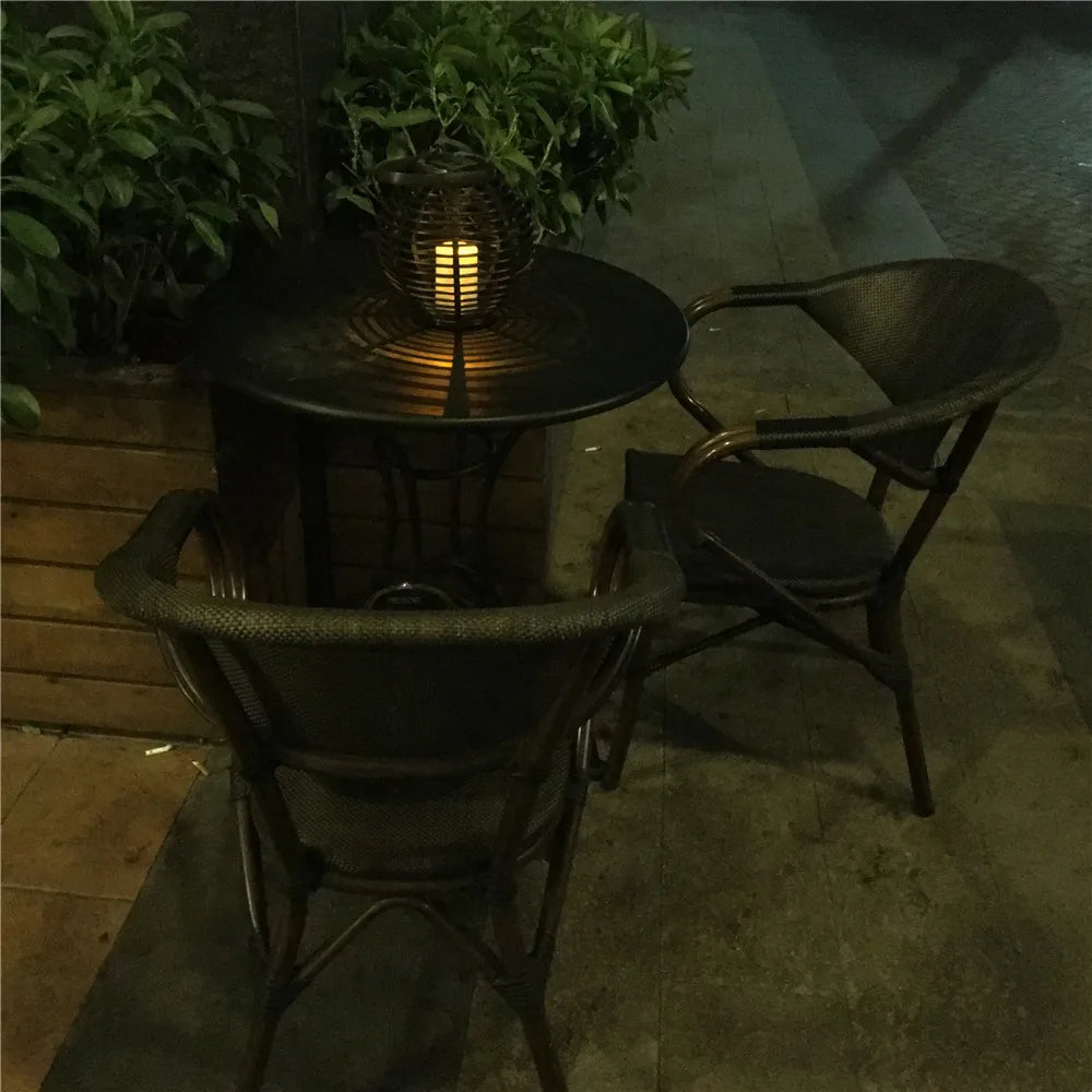 Solar rattan-style LED candle lantern, photo 5
