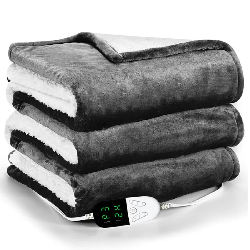 50x60 inch heated throw blanket with 6 heat levels