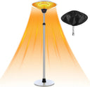 Freestanding stainless steel electric patio heater with dome reflector