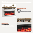Electric Fireplace TV Stand for TVs up to 65 Inch, Farmhouse Media Console Entertainment — key features