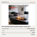 DIY Customizable Electric Decorative Fireplace, Change Flame Height and Speed, Dynamic — specifications