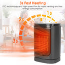 Ceramic heater warming up in seconds