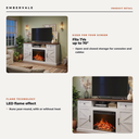 Farmhouse Fireplace TV Stand for TVs up to 70 Inch, Entertainment Center with 23 Inch — key features