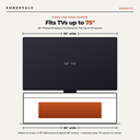 65" Fluted Fireplace TV Stand for TVs Up to 75 inches, Modern Entertainment Center — TV size fit diagram