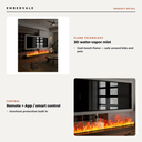Embedded 3D Steam Electric Fireplace with Realistic Mist Flame Effect, App & Remote — key features