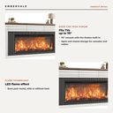 70" Fireplace TV Stand with 42" Electric Fireplace, Farmhouse TV Stand for 65 75 Inch — key features