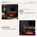 Fireplace TV Stand for TVs up to 80 Inch, Modern Entertainment Center with 36 Inch Glass — key features