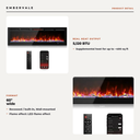 60 Inch Smart WiFi Electric Fireplace, Recessed & Wall-Mounted Linear Fireplace — key features