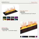 Electric Steam Fireplace, 1500W Metal Water Vapor Fireplace with 3D LED Flame — key features