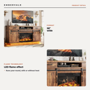 58 Inch Electric Fireplace TV Stand, Farmhouse Media Console Entertainment Center — key features