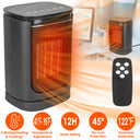 Ceramic space heater with remote and feature icons