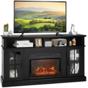 Electric Fireplace TV Stand for TVs up to 65 Inch, Modern Media Console Entertainment Center, Remote Control for Living Rooms