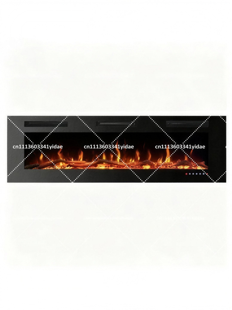 Electric Fireplace Wall Mounted Recessed LED Decorative Insert 60 Inch 152cm Fireplace Heater for RV Home Hotel