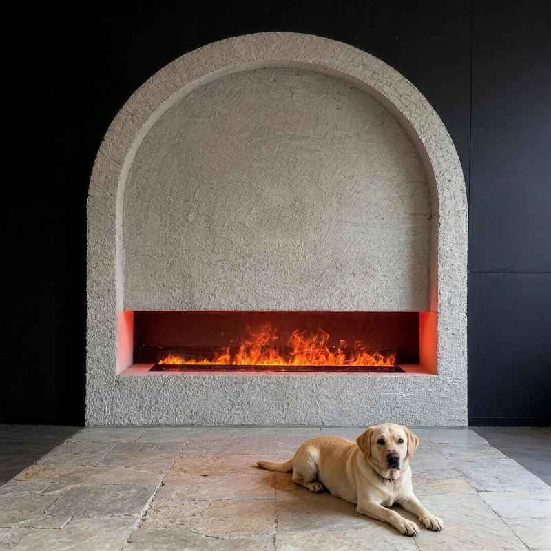 Electric Water Vapor Fireplace LED Flame Effect for Apartments Wall-Mounted Rental-Friendly Mist fireplace electric