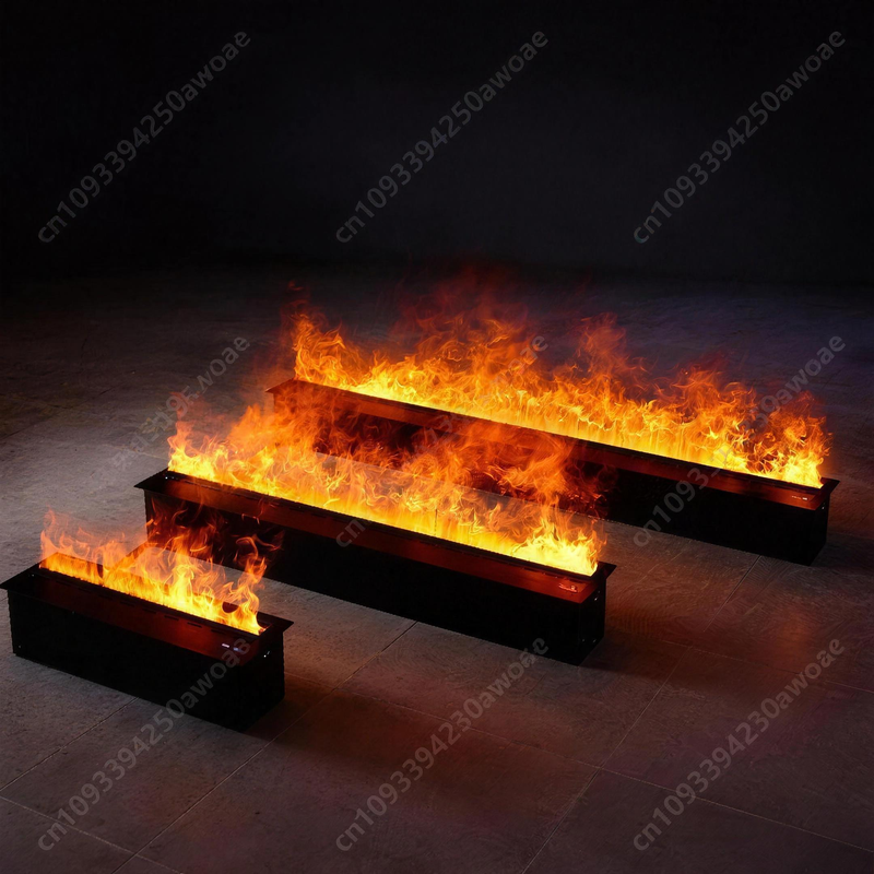 Smart Home 3D Atomized Fireplace with LED Colorful Flame ECO Water Vapor Indoor Electric Fireplace for TV Wall Living