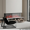 50 60 70 80 90 100 Inch Furniture Wall Recessed Electric Fire Place Modern 3 Sided Electric Fireplace