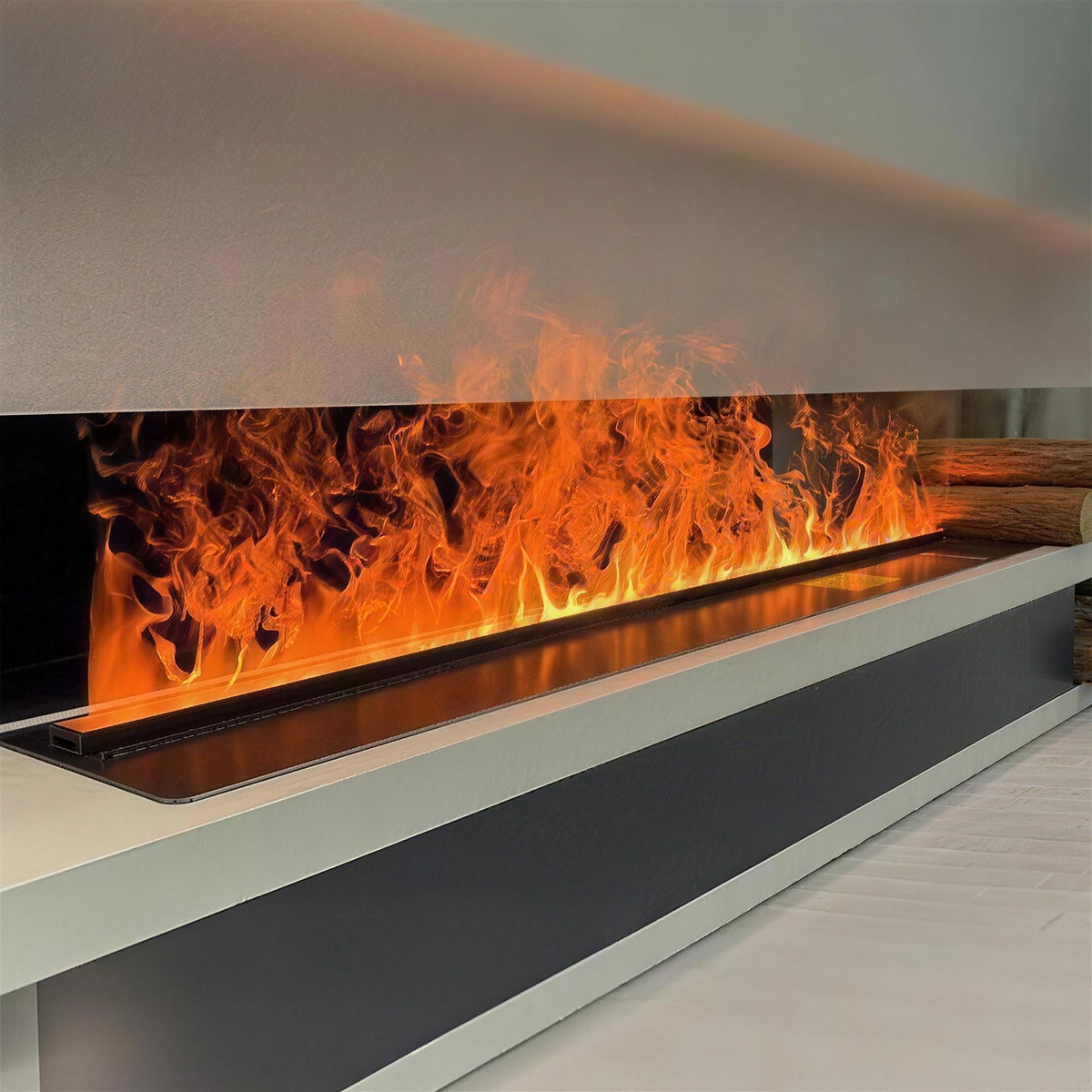 3D Water Vapor Fireplace with UV Electric Fireplace TV Stand Inserts Living Room Decorative