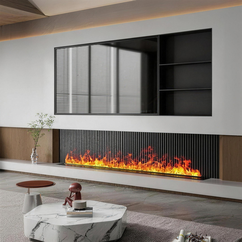 3D Atomized Fireplace APP Control LED Colorful Flame ECO Water Vapor Electric Fireplace for Indoor TV Wall Living Room