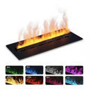 Electric Steam Fireplace, 1500W Metal Water Vapor Fireplace with 3D LED Flame, App-Controlled Freestanding Heater