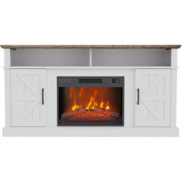 Electric Fireplace TV Stand for TVs up to 65 Inch, Modern Media Console Entertainment Center, Storage Cabinets for Living Rooms