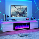 71 inch fireplace TV stand with 40 inch fireplace and power outlet