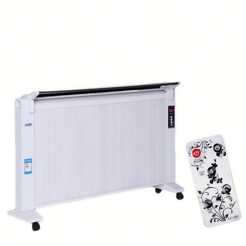 Carbon Fiber Far-Infrared Portable Heater, Energy-Efficient Freestanding Waterproof Heater with Remote