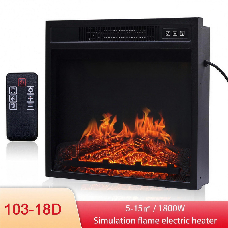 3D Flame Electric Fireplace Core Insert, Simulation Log Flame Firebox for Mantels & Built-Ins