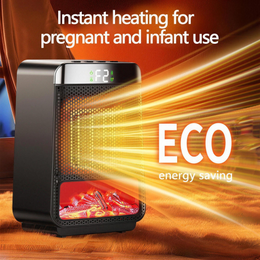 Portable Electric Space Heater, PTC Ceramic Heating, Overheat Protection for Desks, Bedrooms and Home Offices