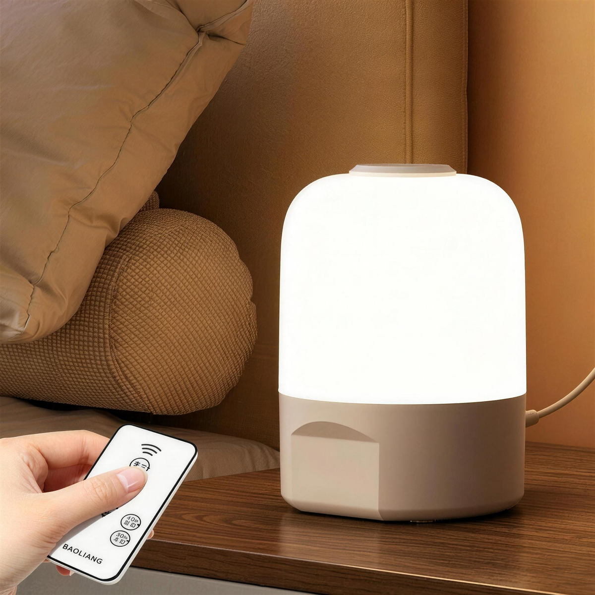 Ambient Soft Light USB LED Night Light Rechargeable Touch Night Light 3 Color Wireless Bedside Lamp For Baby's Room