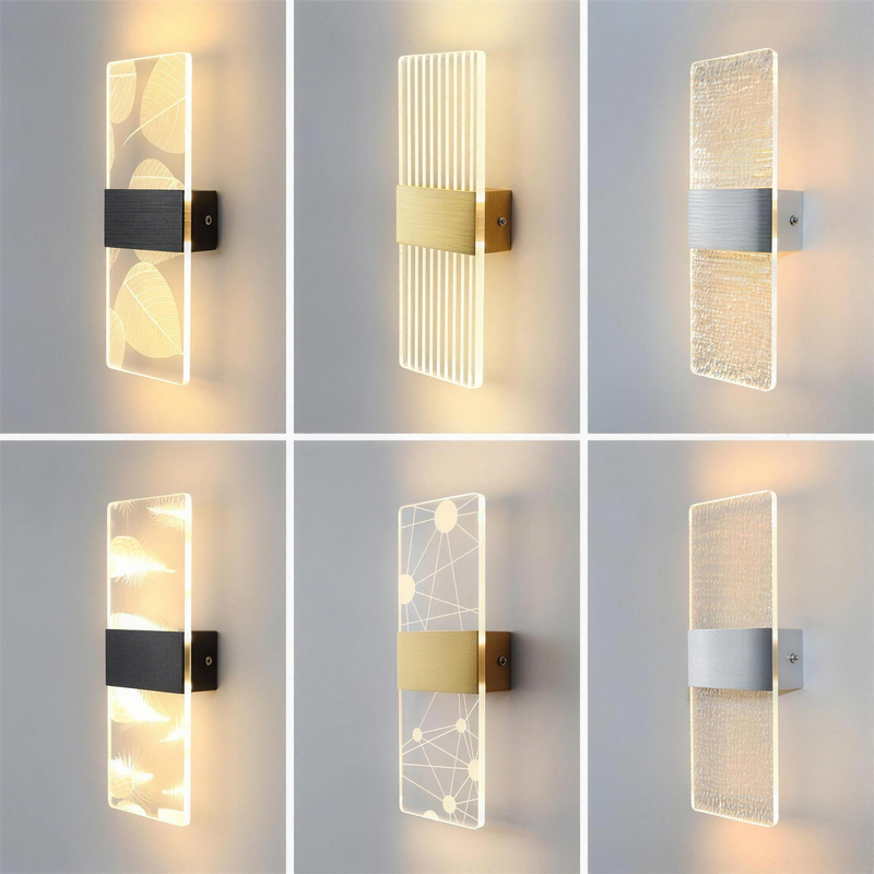 Modern LED Wall Sconce with Warm Acrylic Glow, Nordic Indoor Wall Light for Bedroom & Living Room